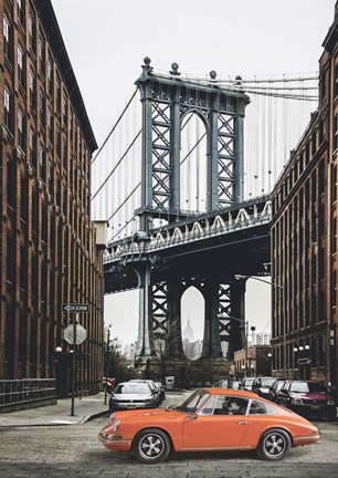 Framed By the Manhattan Bridge Print