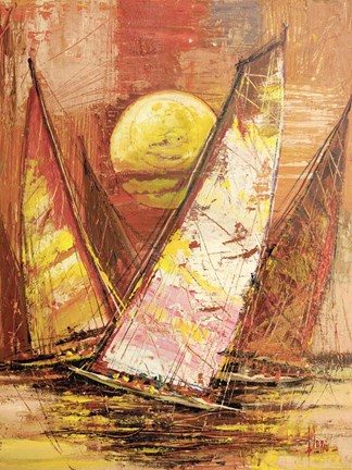 Framed Regata al Tramonto II Print