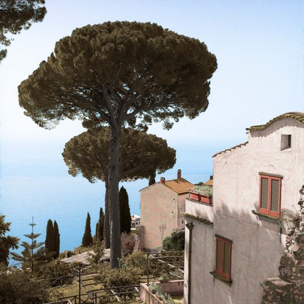 Framed Amalfi Coastal Villas Print