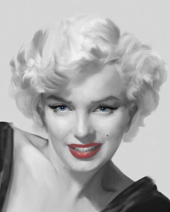 Framed Look Red Lips Print