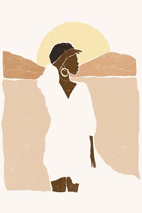 Framed Boho Landscape I Print