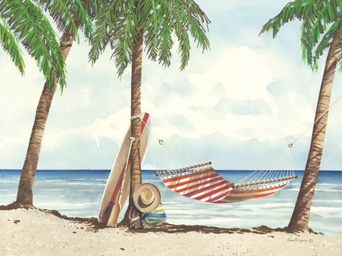 Framed Under the Palms Print