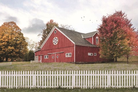 Framed Fall Barn Print