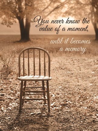 Framed Value of a Moment Print