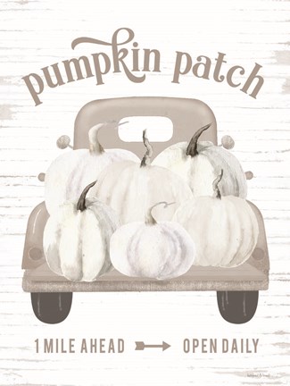 Framed Pumpkin Patch Truck Print