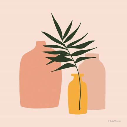Framed Modern Graphic Vases Print