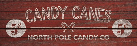 Framed Candy Canes Print