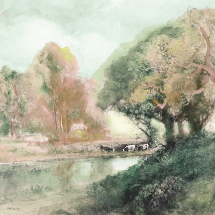 Framed Peaceful Country 1 Print