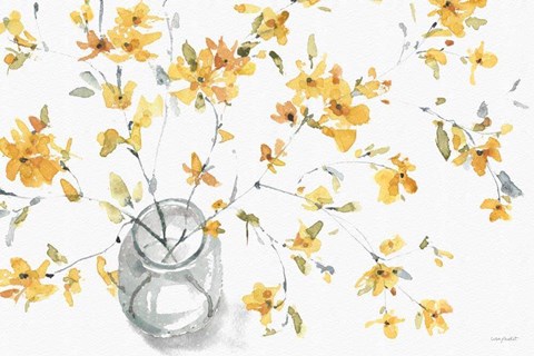 Framed Happy Yellow 02A Print