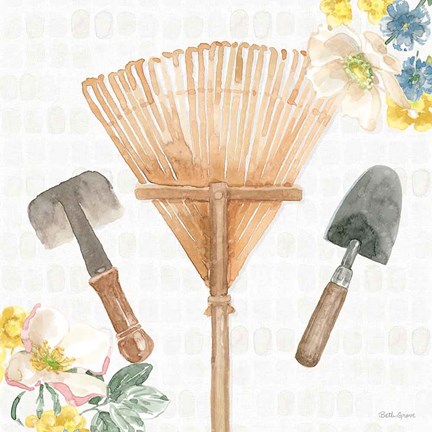 Framed Gardenscape IV Print