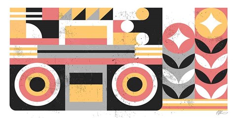Framed Abstract Boombox Print
