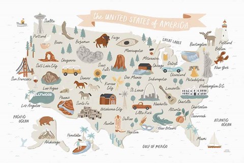 Framed Around the World II Print