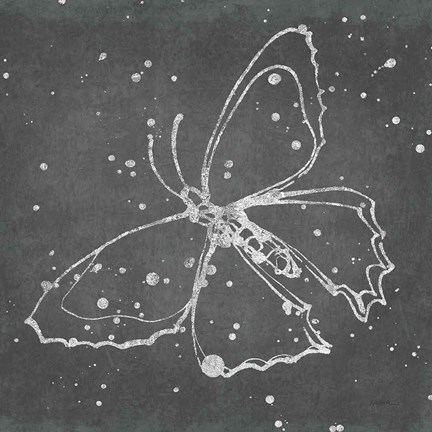 Framed Silver Wings II Print