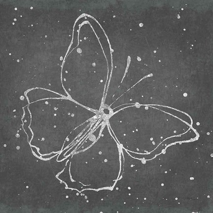 Framed Silver Wings I Print