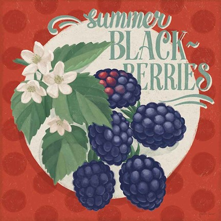 Framed Berry Breeze V Print