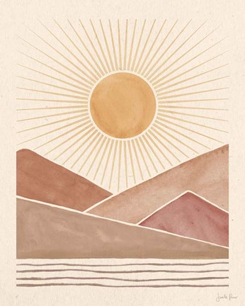 Framed Mid Century Landscape I Print