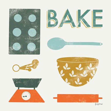 Framed Retro Kitchen II Print