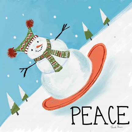 Framed Snowman Snowday III Print