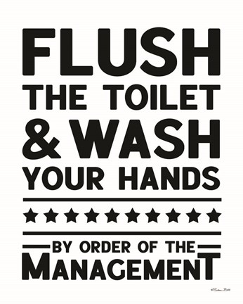 Framed Flush the Toilet Print