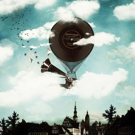 Framed Travelling Ballerina Print