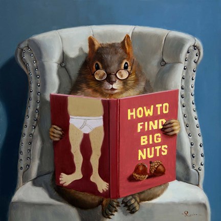 Framed Nut Collecting Print