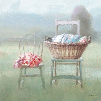 Framed Laundry Day III Print