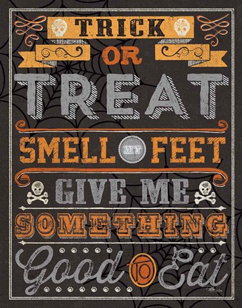 Framed Halloween Talk I Orange Print