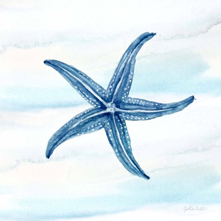 Framed Great Blue Sea XIV Print