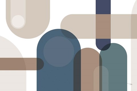 Framed Metro 67 blue Print