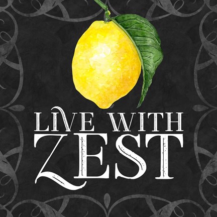 Framed Live with Zest sentiment III-Live with Zest Print