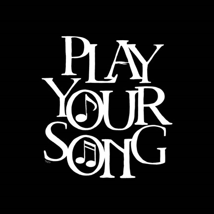 Framed Moved by Music black VIII-Your Song Print