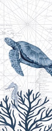 Framed Deep Blue Sea XIXC Print