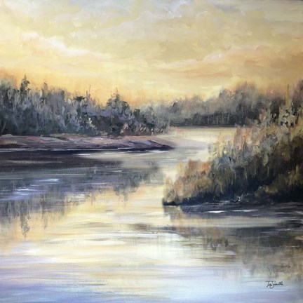 Framed Golden Waters square Print