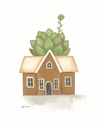 Framed Garden House Cactus Print