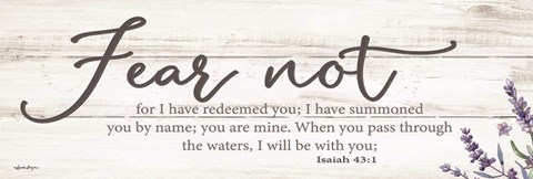 Framed Fear Not Print
