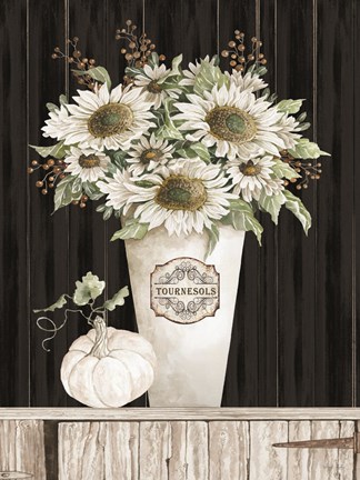 Framed Fall Sunflowers I Print