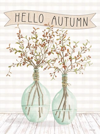 Framed Hello Autumn Print