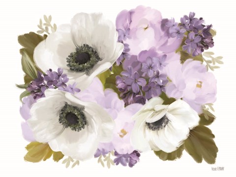 Framed Lilacs and Anemones Print