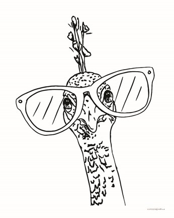 Framed Little Peacocky II Print