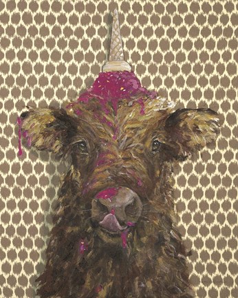 Framed Cow Lick Print