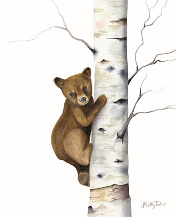 Framed Bear Up a Tree Print