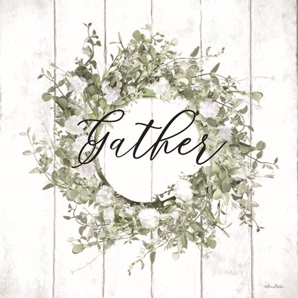 Framed Gather Wreath Print
