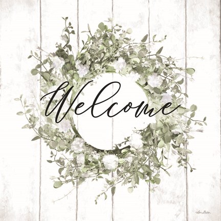 Framed Welcome Wreath Print