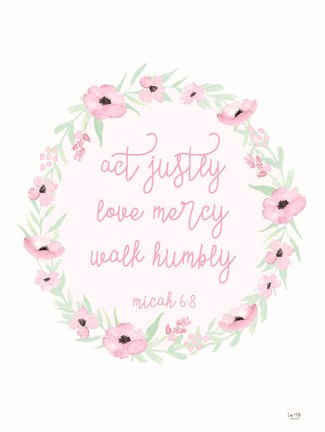 Framed Act Justly Print