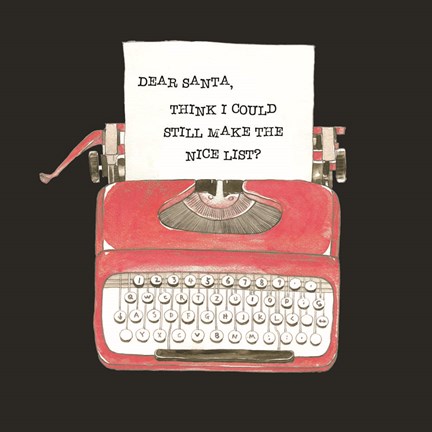 Framed Dear Santa Print