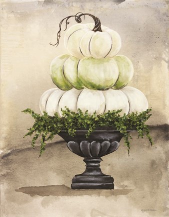 Framed Triple Pumpkin Urn Print