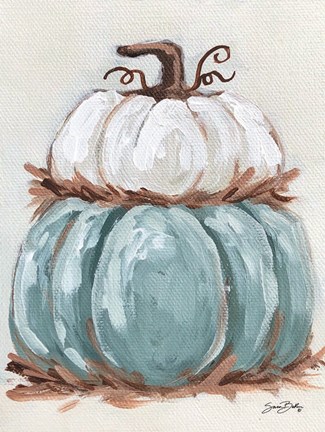 Framed Pumpkin Stack II Print