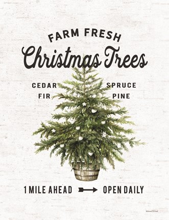 Framed Farm Fresh Christmas Trees I Print