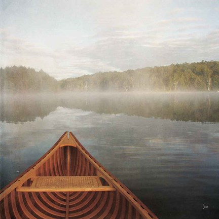 Framed Calm Waters Canoe I Print
