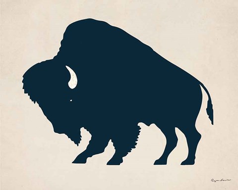 Framed Buffalo Bison I Print